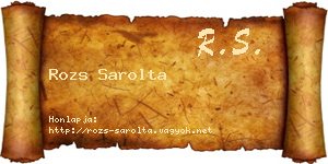 Rozs Sarolta névjegykártya